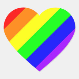 Heart-märke för Heart Gay pride, HGBT-regnbåge Hjärtformat Klistermärke
