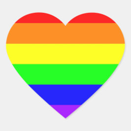 Heart-märke för Heart Gay pride, HGBT-regnbåge Hjärtformat Klistermärke