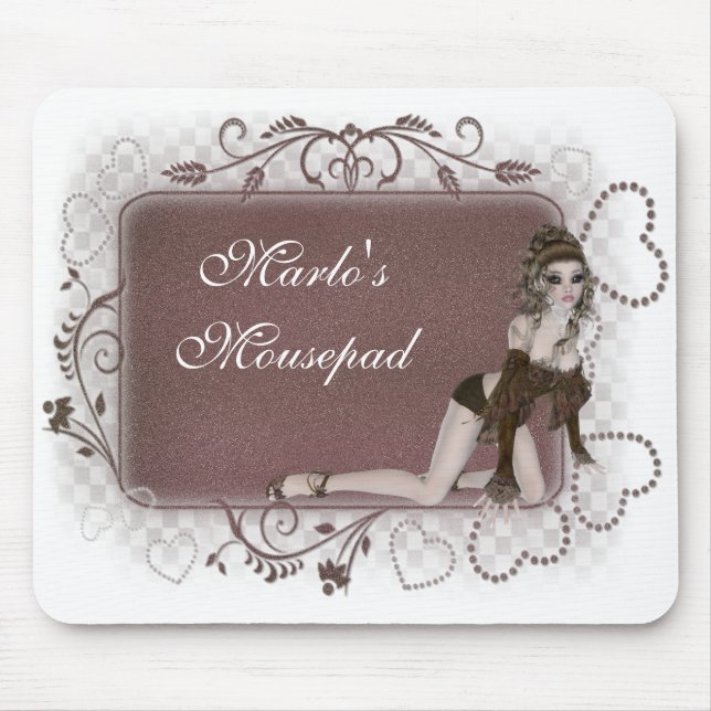 Heart Märkre Elf Design - Anpassade Mousepad Musmatta (Framsidan)