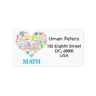 Heart Math Adressetikett