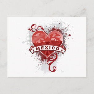 Heart Mexico Vykort