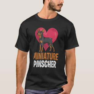 Heart Miniature Pinscher Hundägare Cute Min Pinsc T Shirt