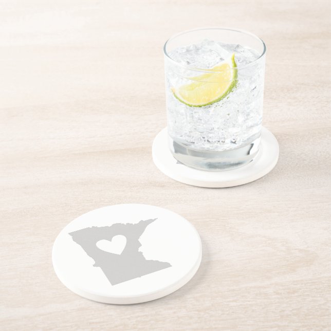 Heart Minnesota State silhouette Underlägg (Sidan)