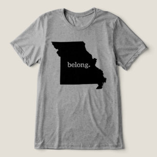 Heart Missouri Belong State Karta T Shirt