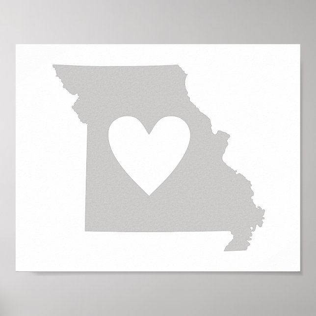 Heart Missouri State silhouette Poster (Framsidan)