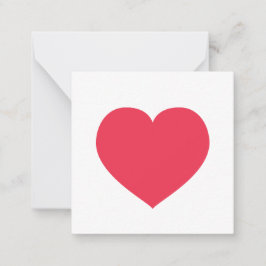 Heart Modern Kärlek Note Red Timless Stationary Anteckningskort