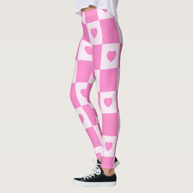 Heart Modern Rosa Kärlek Collection Leggings (Vänster)