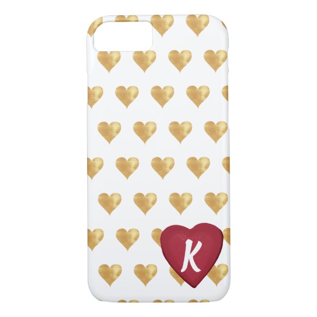 Heart Monogram iphone case Case-Mate iPhone Skal (Baksida)