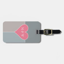 Heart Mönster anpassningsbar bagagetagg Bagagebricka