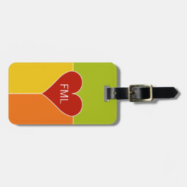 Heart Mönster anpassningsbar bagagetagg Bagagebricka