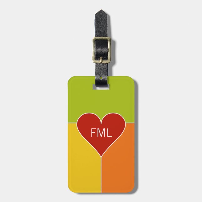 Heart Mönster anpassningsbar bagagetagg Bagagebricka (Vertikal Framsida)