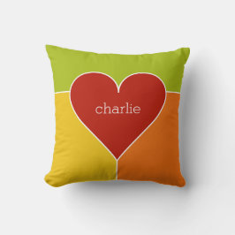 Heart Mönster anpassningsbar monogram dekorativ ku Kudde