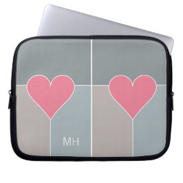 Heart Mönster anpassningsbar monogram laptop sleev Laptop Sleeve