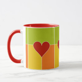 Heart Mönster anpassningsbar monogram mugg