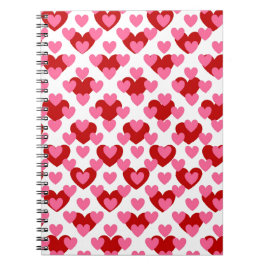 Heart Mönster Anteckningsbok Med Spiral