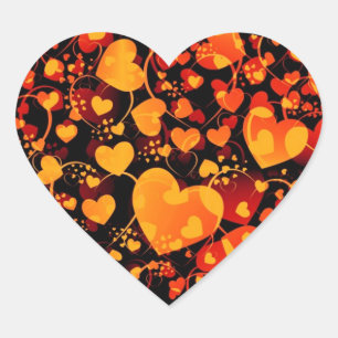 HEART MÖNSTER ART 8 HJÄRTFORMAT KLISTERMÄRKE