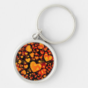 HEART MÖNSTER ART 8 RUND SILVERFÄRGAD NYCKELRING