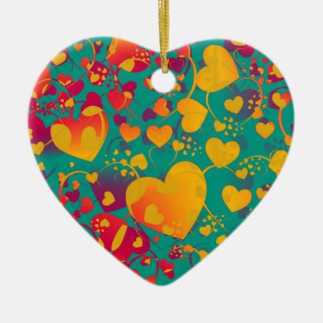 HEART MÖNSTER ART 9 JULGRANSPRYDNAD KERAMIK (Framsidan)