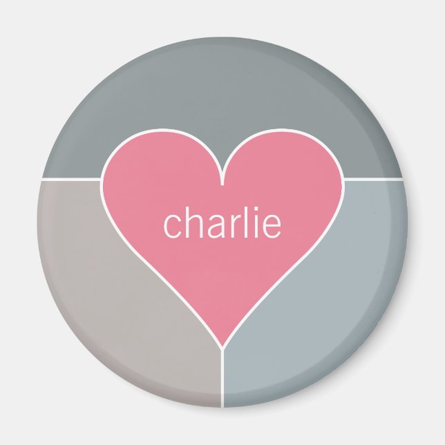 Heart Mönster egna namnmagneter Magnet (Framsidan)