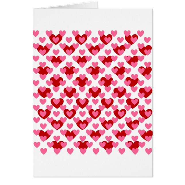 Heart Mönster Hälsningskort (Framsidan)