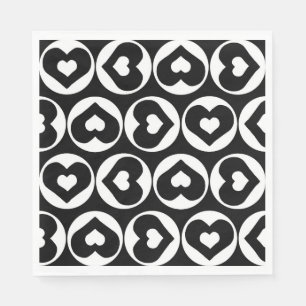 Heart Mönster Kärlek Graphic Fold Pappersservett