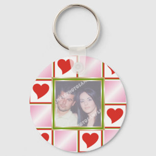 Heart Mönster Photo Keychains Nyckelring