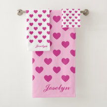 Heart Mönster Preppy Rosa y2k Monogram Namn