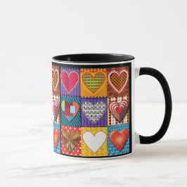 Heart mönster trendig kaffe Mugg