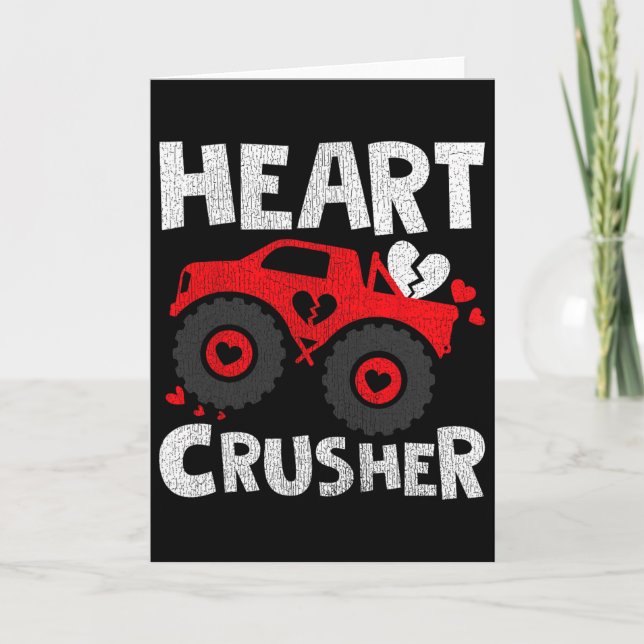 Heart Monster Truck Alla hjärtans dag  Kort (Framsida)