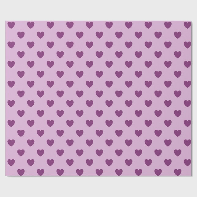 Heart Mönster Wrapping Papper Presentpapper (Platt)