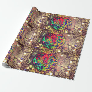 Heart Mosaic Ljus Wrapping Papper Presentpapper