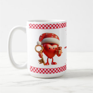 Heart mug on t'aime coeur kaffemugg