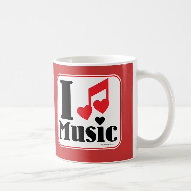 Heart Music Coola Roligt Sång Epic Motto Kaffemugg (Höger)