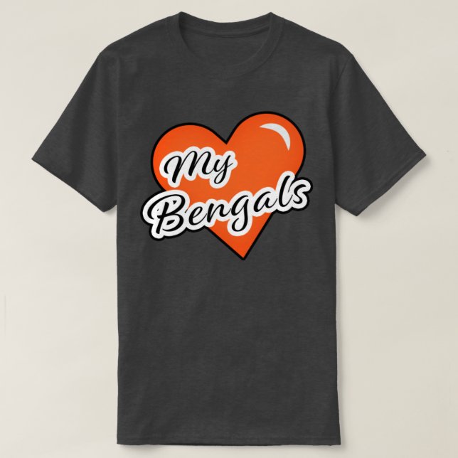 Heart My Cincinnati Bengals T Shirt (Design framsida)