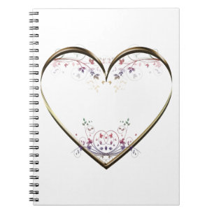 Heart n Flowers Anpassningsbar Anteckningsbok