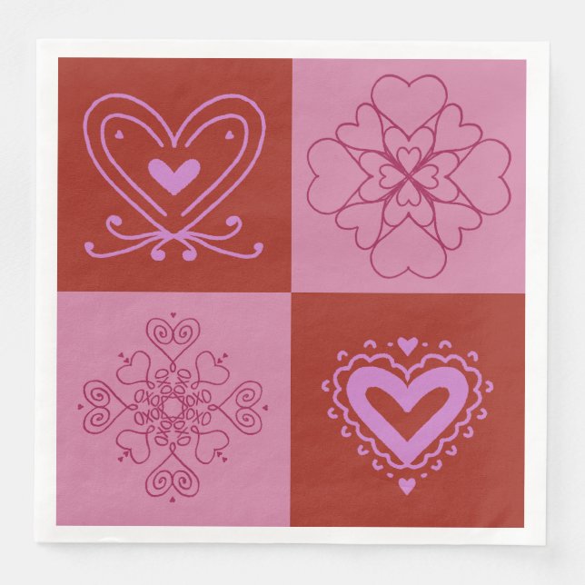 Heart Napkin Pappersservett (Framsida)