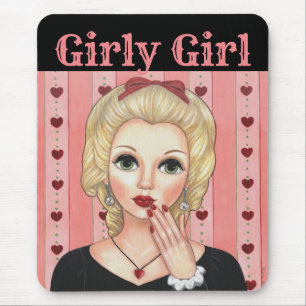 Heart Necklace Head Vas Girly Girl Blonde Rosa Musmatta