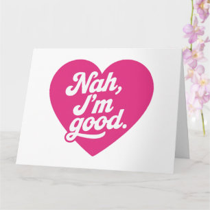 Heart Nej Im Bra Anti Valentines day Single Medvet Kort