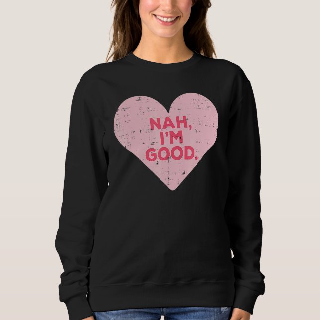Heart Nej Im Bra Anti Valentines day Single Medvet T Shirt (Framsida)