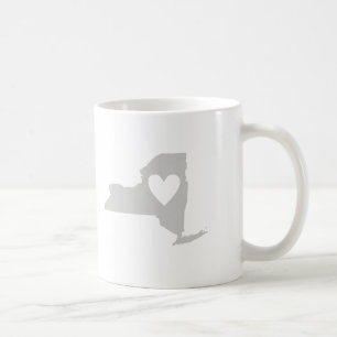 Heart New York State Silhouette Kaffemugg