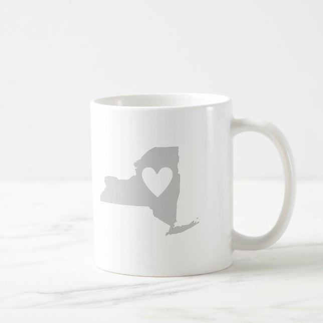 Heart New York State Silhouette Kaffemugg (Höger)