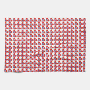 Heart Norge Flagga Mönster Kökshandduk