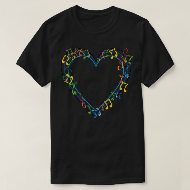 Heart Note  For Music Lovers & Artists Pullover  T Shirt (Design framsida)