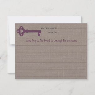 Heart Nyckel Recept Card