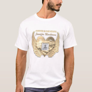 Heart och Angel Vingar Guld Lägg till bild T Shirt