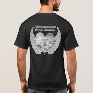 Heart och Angel Vingar Silver Lägg till bild T-S T Shirt