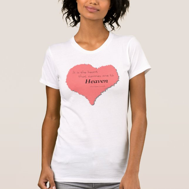 Heart och citat T-Shirt (Framsida)