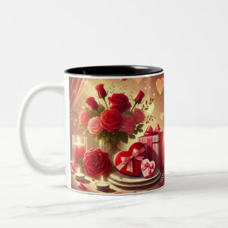 Heart och Flowers Mugg