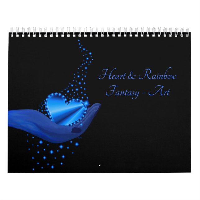 Heart och Rainbow Fantasy Art Kalender (Omslag)