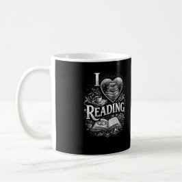 Heart of a Book Lover Kaffemugg